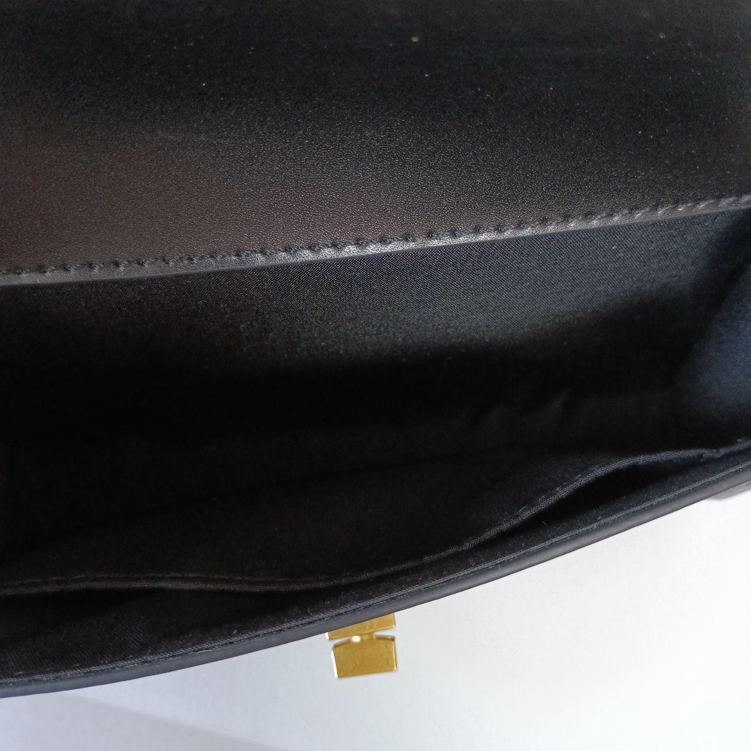 新品　未使用　ユナイテッドアローズ　ダブルフラップショルダーバッグ　ブラック