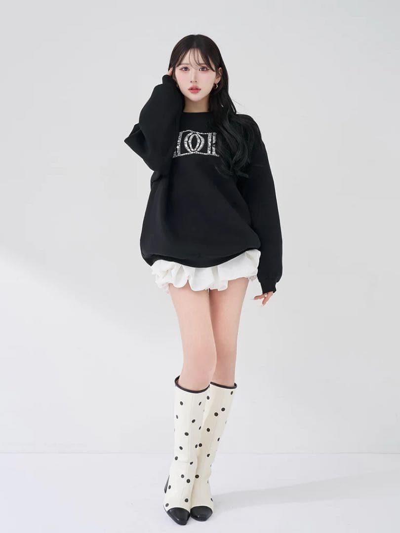 【新品タグ付き】Darich DDロゴビジュースウェットプルオーバー BLK