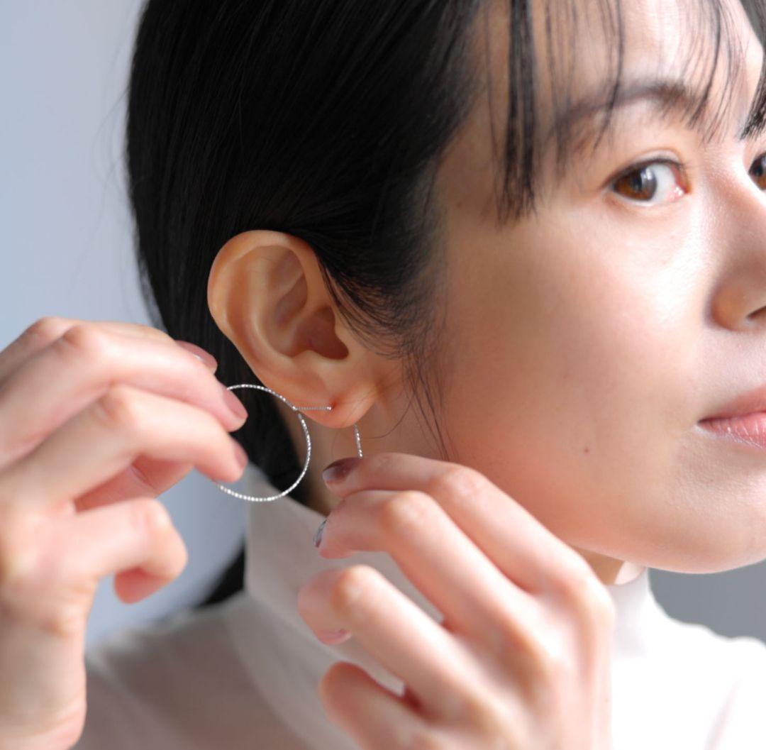 himie weeksdays 輪なげピアス（PT ／シングル） 新品