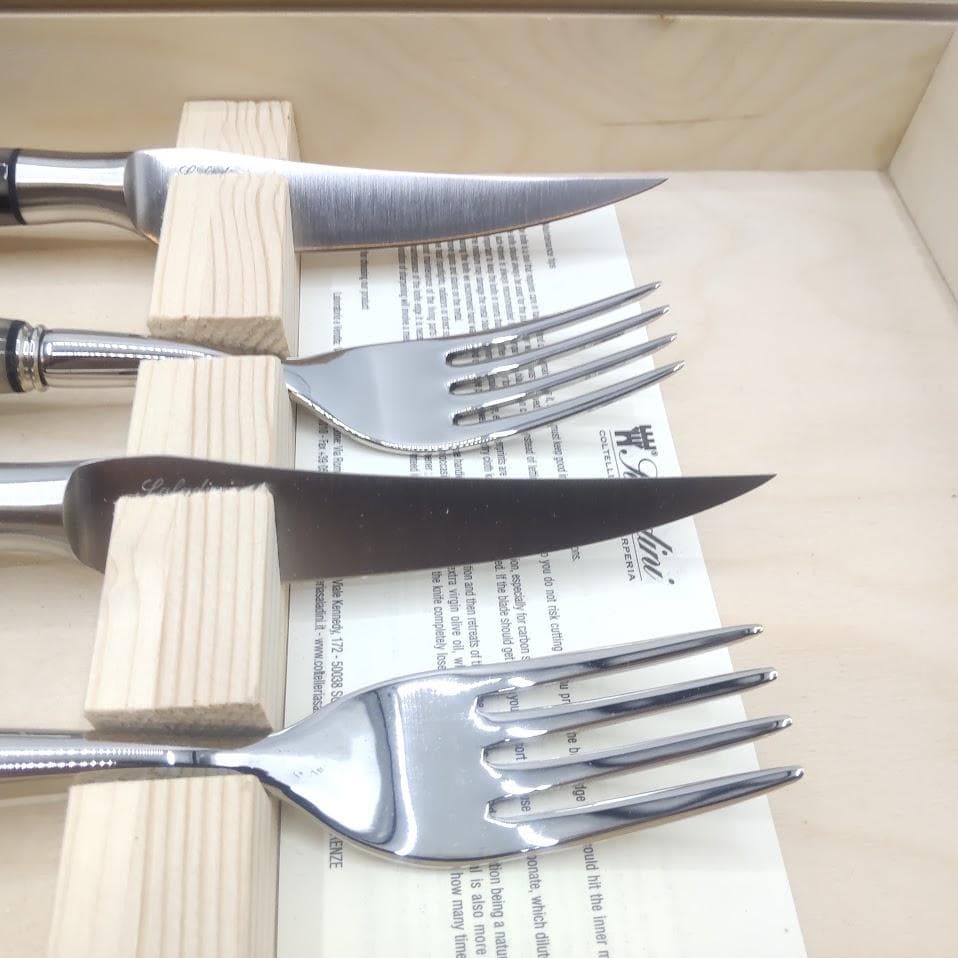 Saladini サラディーニ カトラリー ナイフ フォーク セット ホワイト