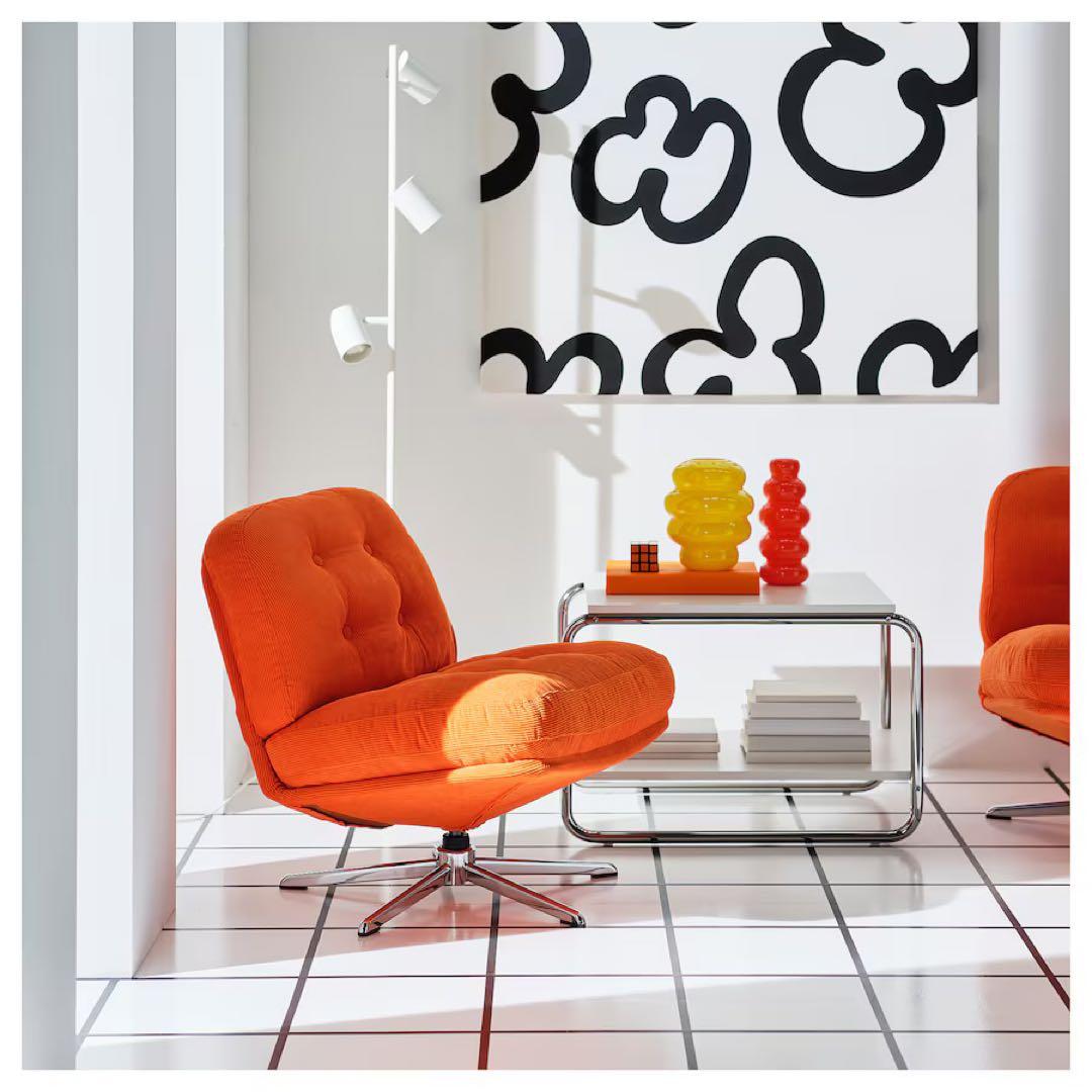 【新品未開封】IKEAイケア 一人掛けソファ オレンジ（ディヴリンゲ）正規品