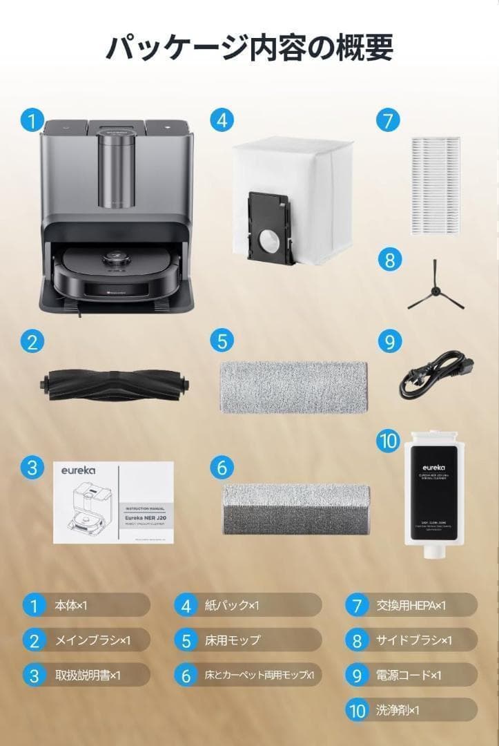 現在最終価格❣️ロボット掃除機 EUREKA 強力 8000pa 全自動 163