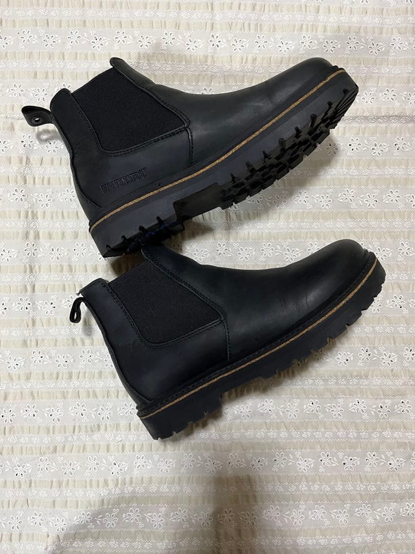 ビルケンシュトック スタロン サイドゴア チェルシーブーツ 24cm レザー黒