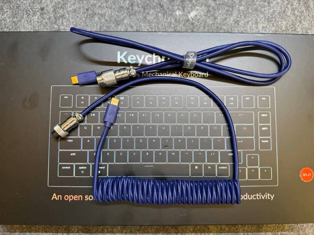 Keychron Q1 75%キーボード コイルケーブル カスタムキーキャップ