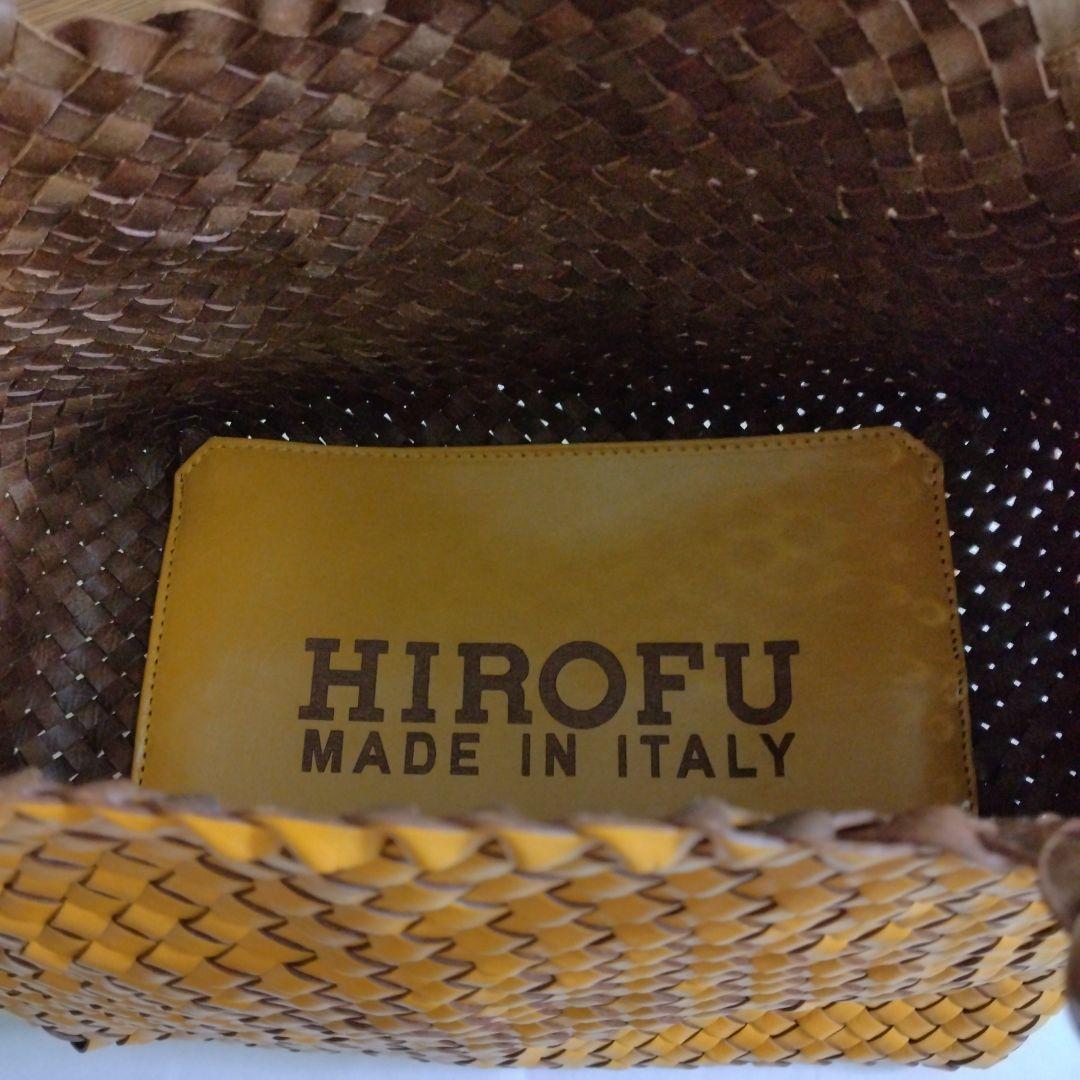 HIROFU イエロー 　レザーメッシュトート