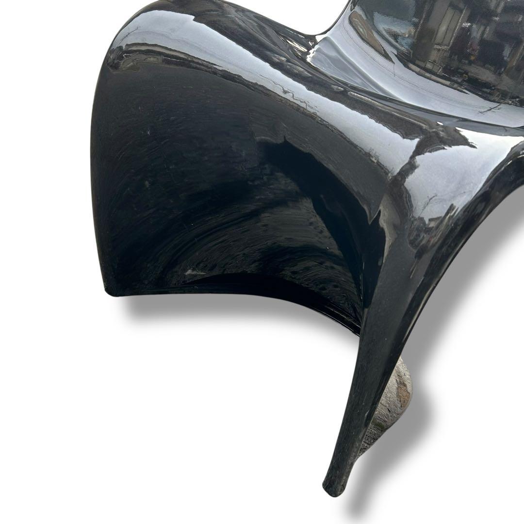 【2脚セット】パントンチェア リプロダクト ブラック 北欧 椅子 ヴィンテージ