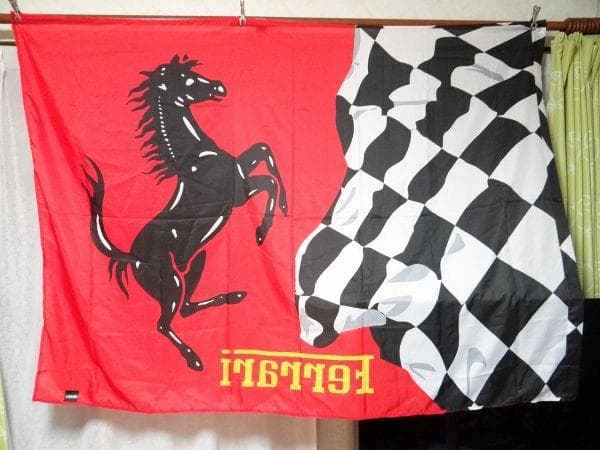 美品 90年代 ビンテージ フェラーリ ガレージフラッグ バナー 旧車 当時物