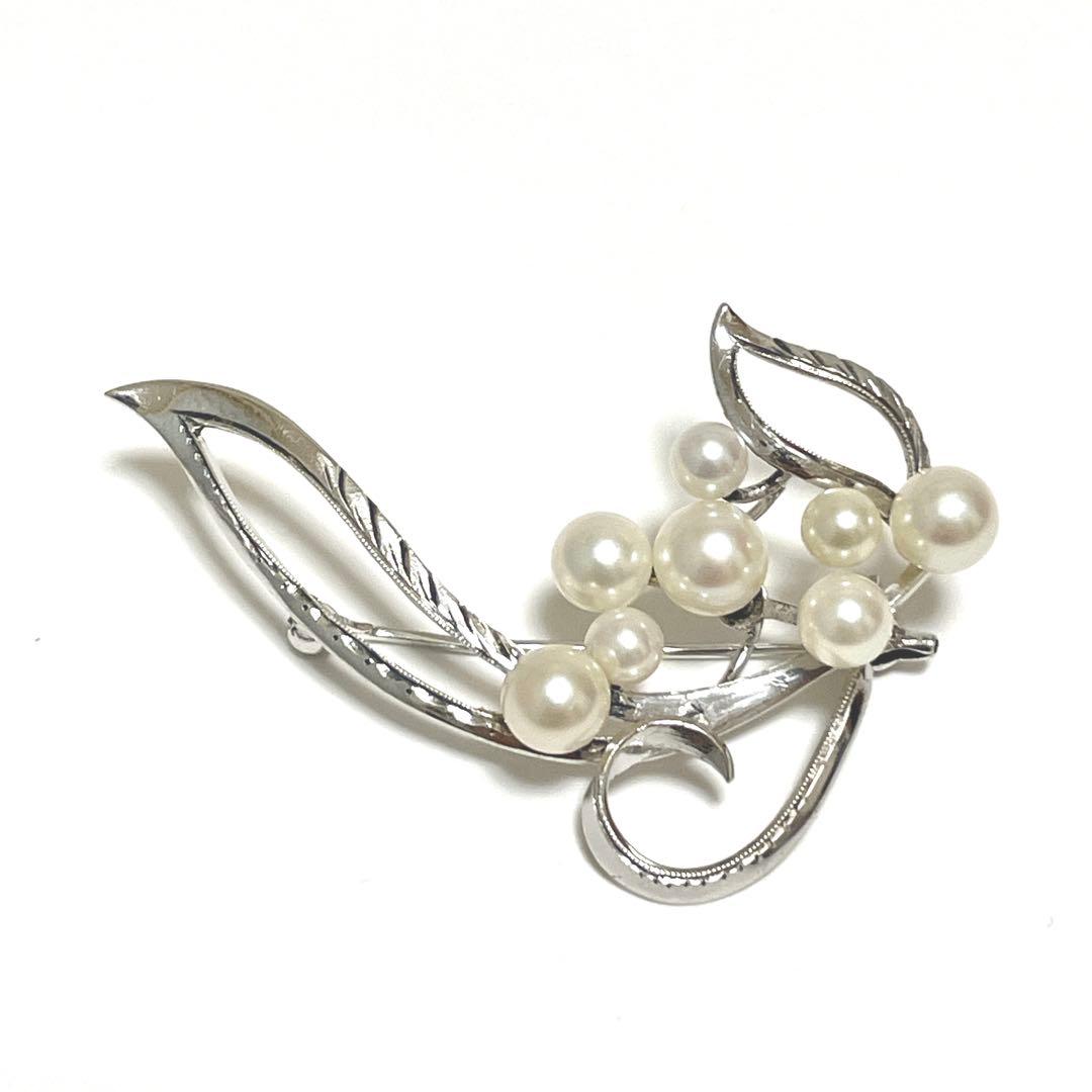 田崎真珠 タサキ 高級 ブローチ パール 8珠 フォーマル T刻印 冠婚葬祭