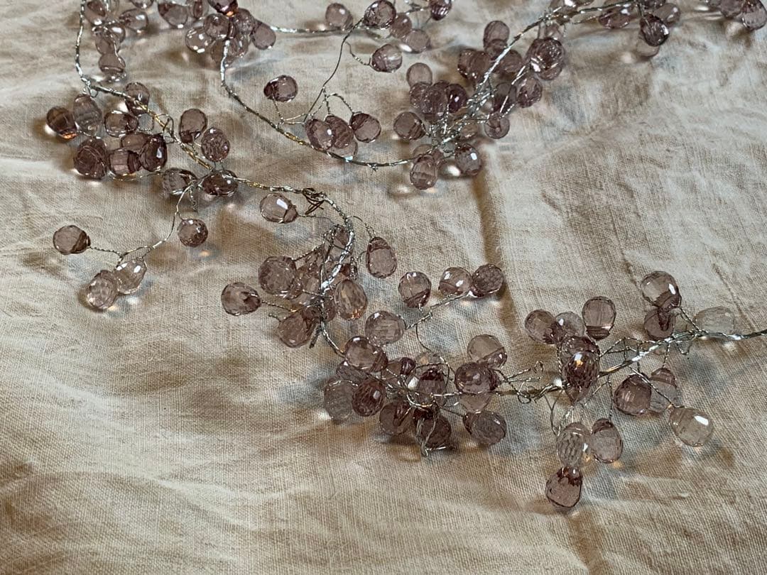 フランス ブロカント ガラスのガーランド アンティーク ヴィンテージ