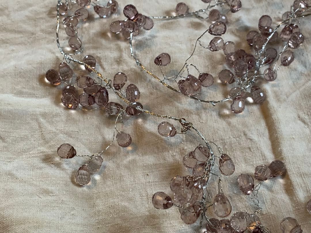 フランス ブロカント ガラスのガーランド アンティーク ヴィンテージ