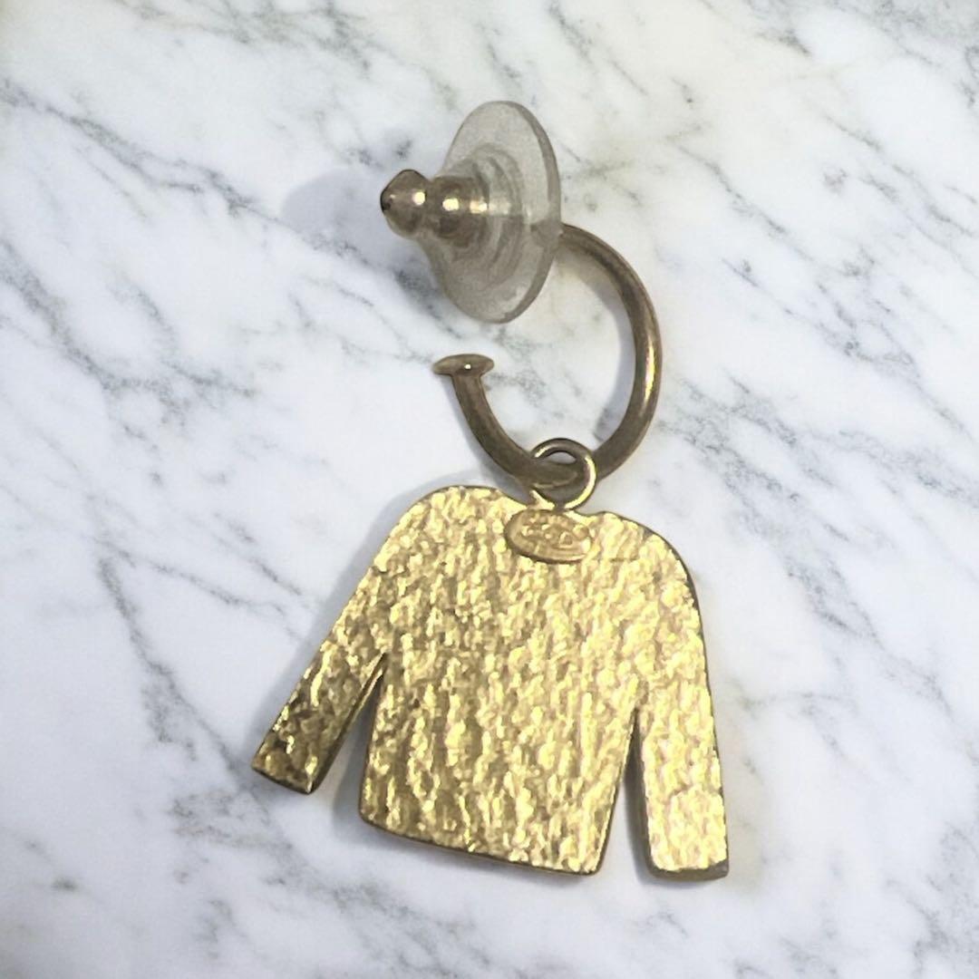 【CHANEL】ピアス　ココマークジャケットモチーフ　刻印あり　片耳