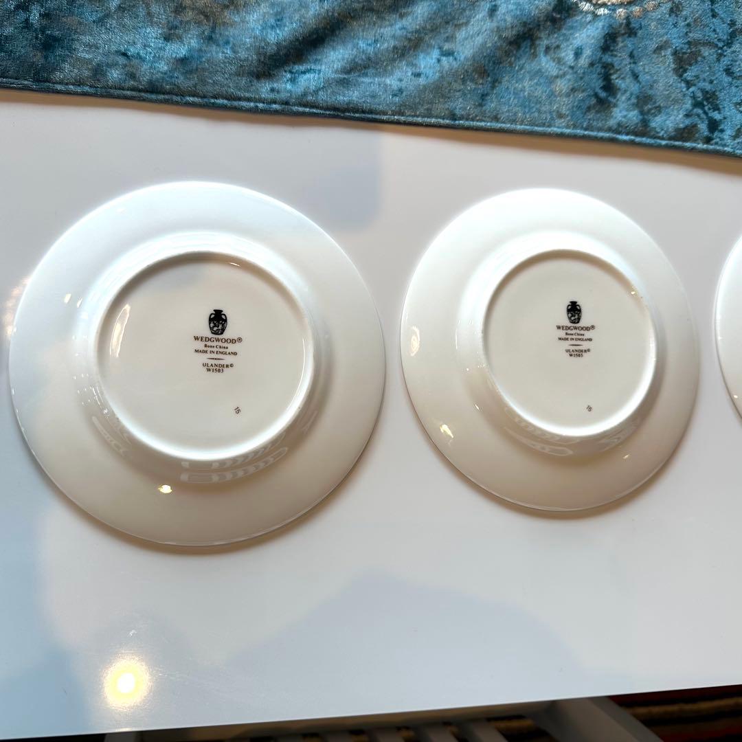 ウェッジウッドユーランダー パウダーターコイズ デザート皿15cm磁器5枚