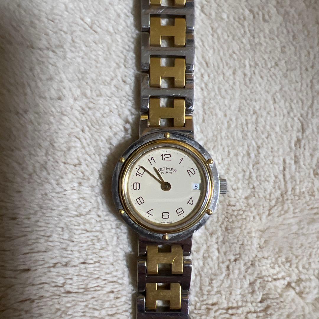 HERMES クォーツ時計 シルバー/ゴールド　Leaさま専用