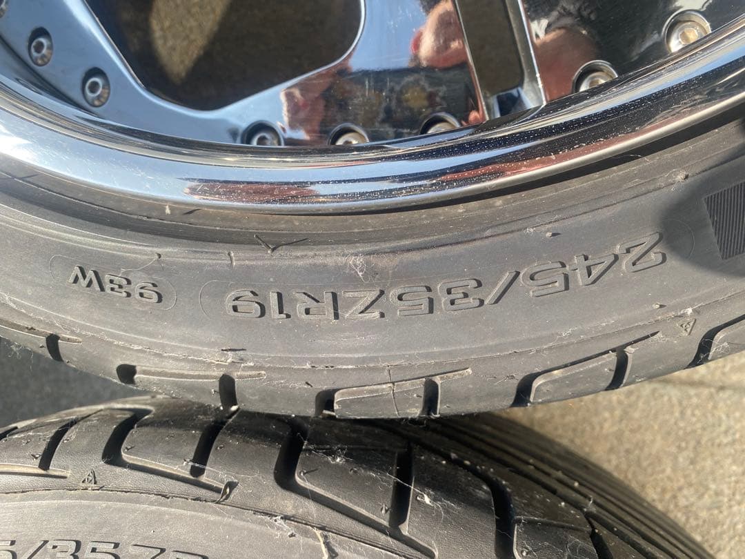 19インチ クロームホイール245/35ZR19と275/30ZR192本セット