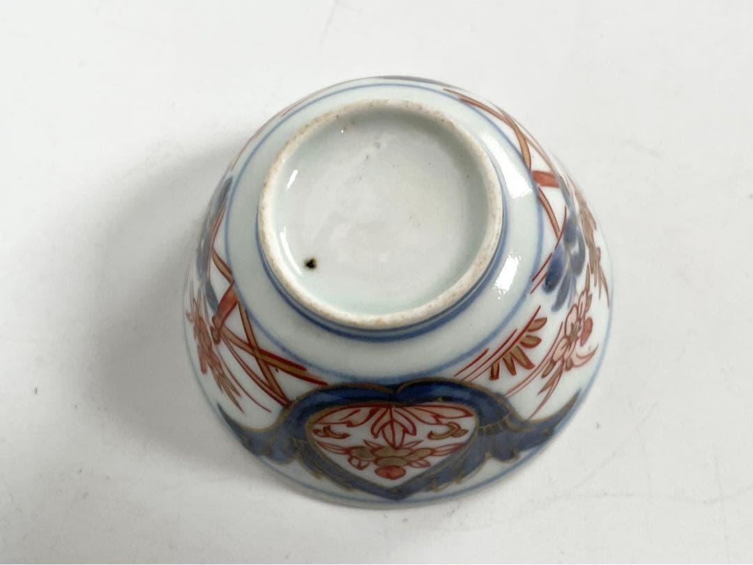 骨董　アンティーク　輸出伊万里　輸出手　金襴手　酒器　猪口　盃　カップ