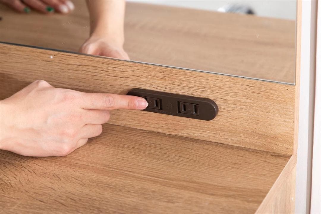 ドレッサーセット ホワイトｘナチュラルのバイカラーが素敵