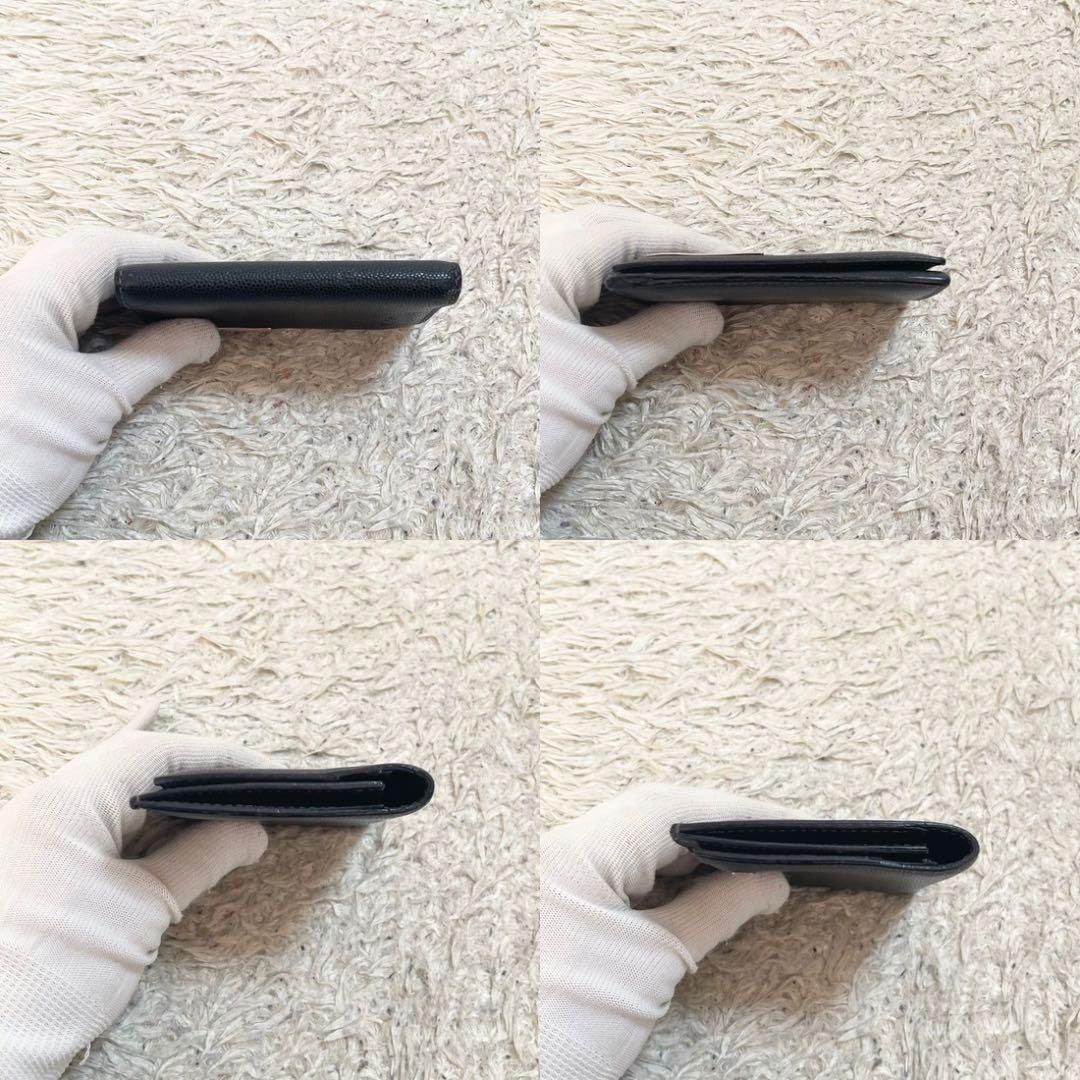 【良品】カルティエ　カードケース　名刺入れ　レザー　シルバー金具　黒