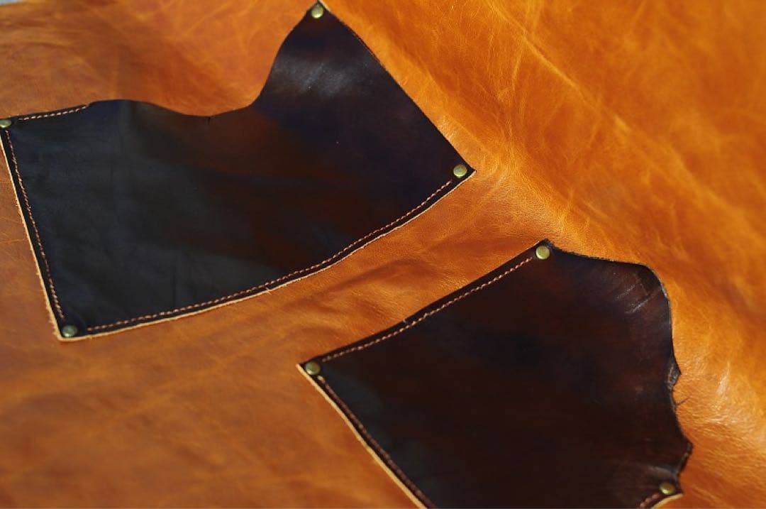 レザーエプロン ブラウン 2ポケット