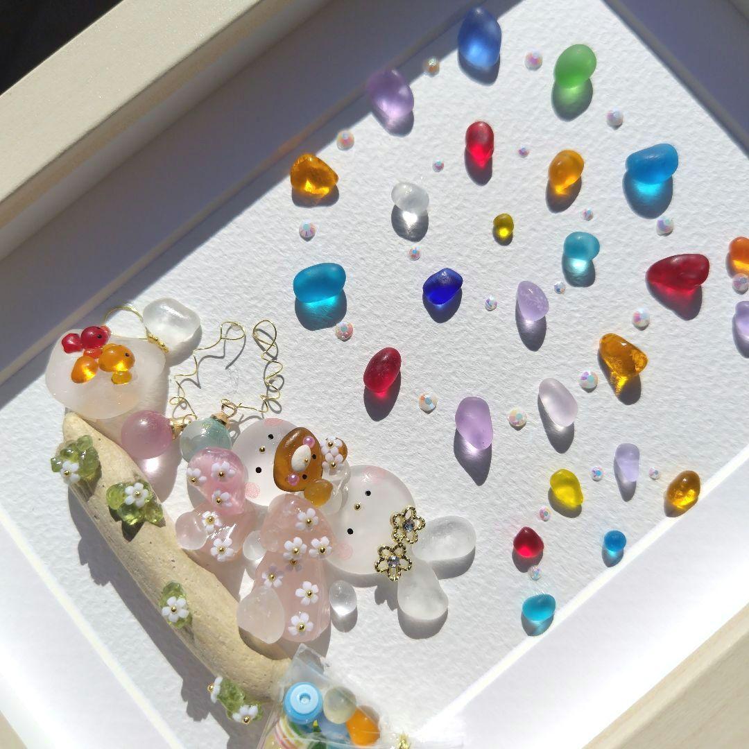 シーグラスアート『 花火.。.:*‧⁺ ⊹˚.』他1点