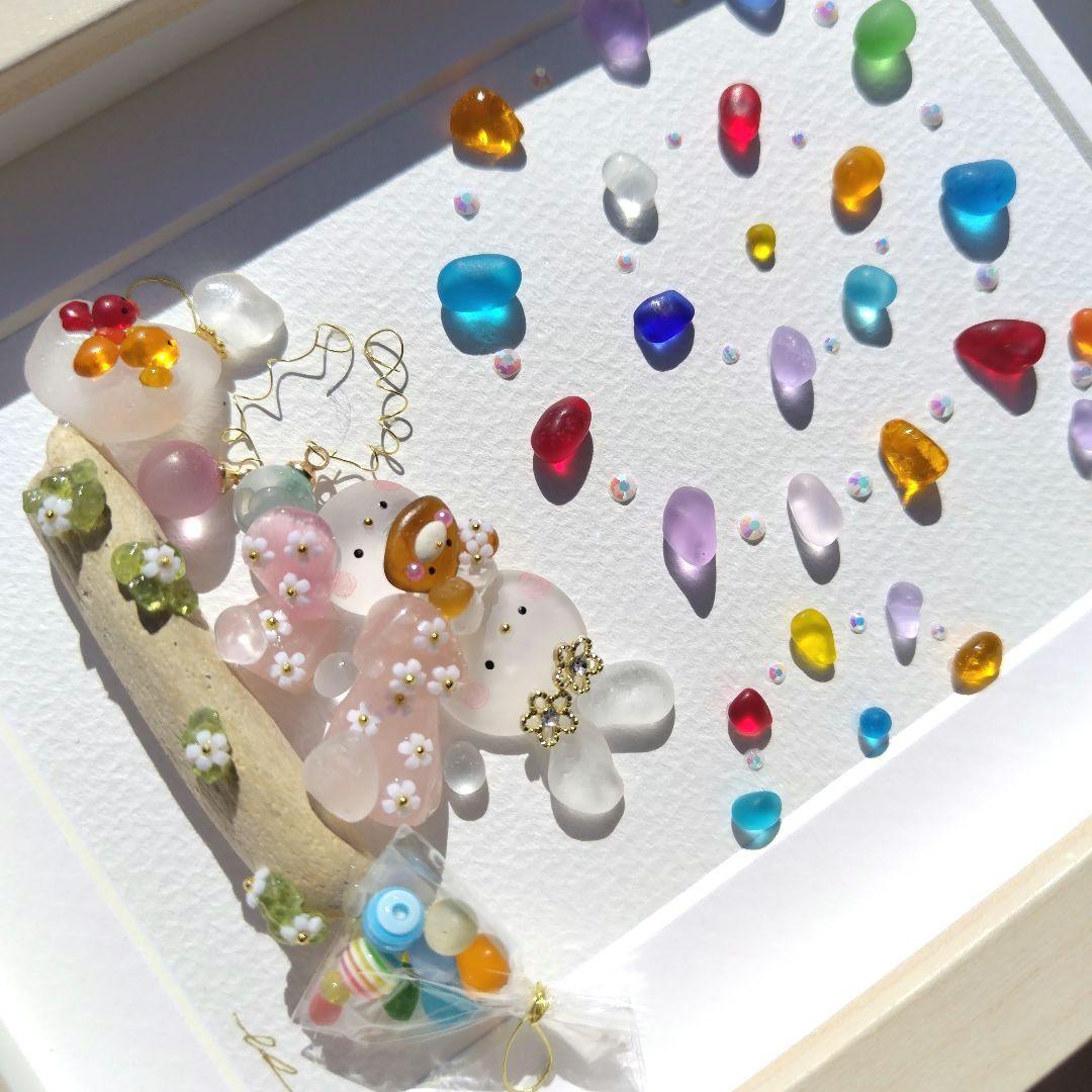 シーグラスアート『 花火.。.:*‧⁺ ⊹˚.』他1点