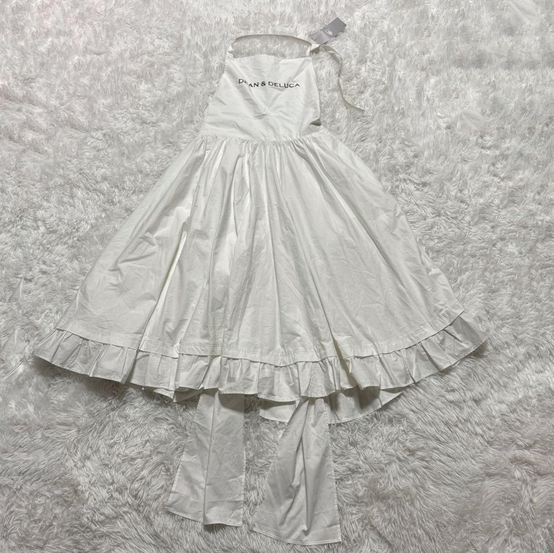 最終値下☆ 新品タグ付☆ DEAN&DELUCA ギャザーエプロンドレス