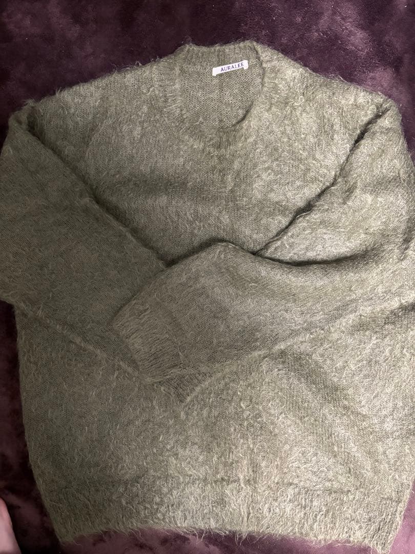 トップス auralee BRUSHED SUPER KID MOHAIR KNIT