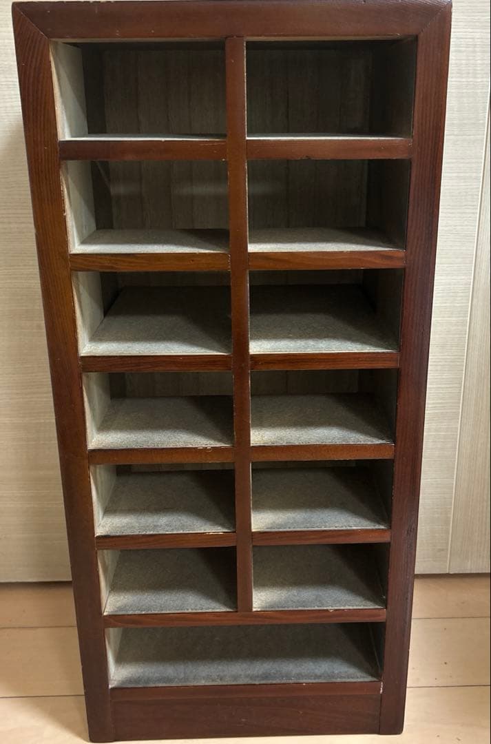 薬箪笥　骨董品　木製チェスト　引き出し16+1個　卓上チェスト　店舗什器