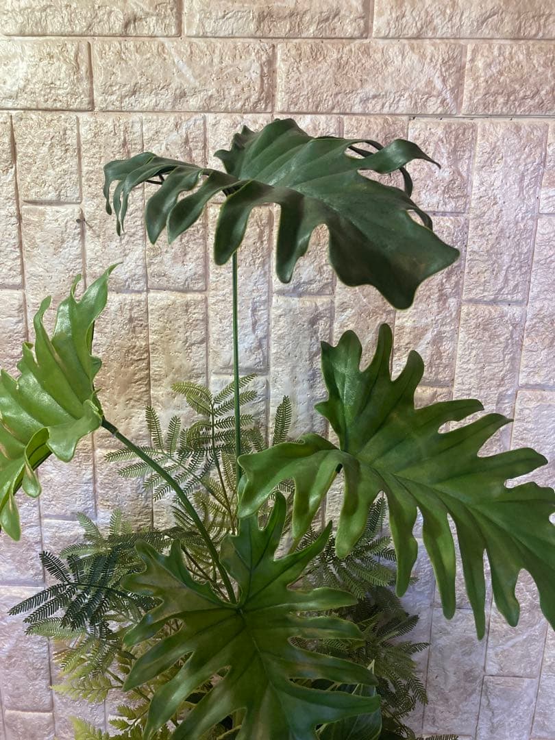 光触媒　人工観葉植物　モンステラ　フェイクグリーン　スプリットアレンジ10ne