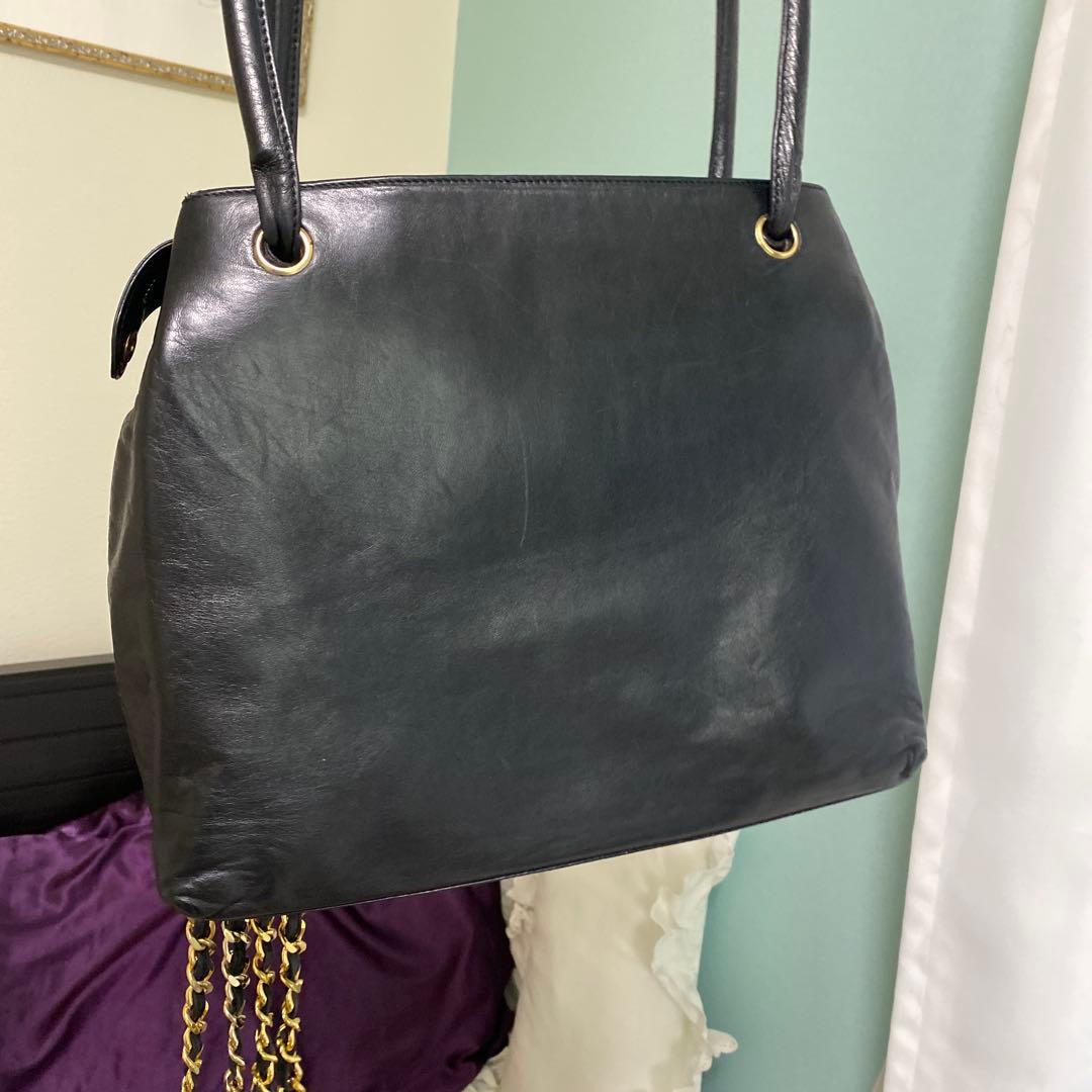 614 特別価格今日だけ　CHANEL シャネル　ブラック　ラムスキンデカココ