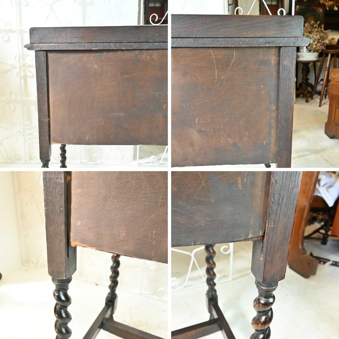 L3705-5 英国アンティーク スモール チェスト 2段 レンジ台 花台 収納