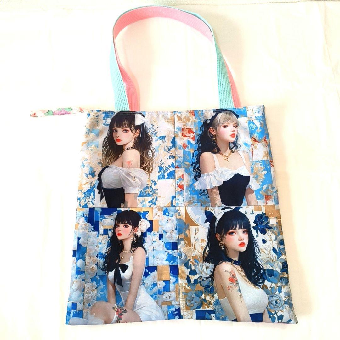 La luna様】ハンドメイドオーダー★女の子★ハンカチ&ポーチ&バッグ　7点