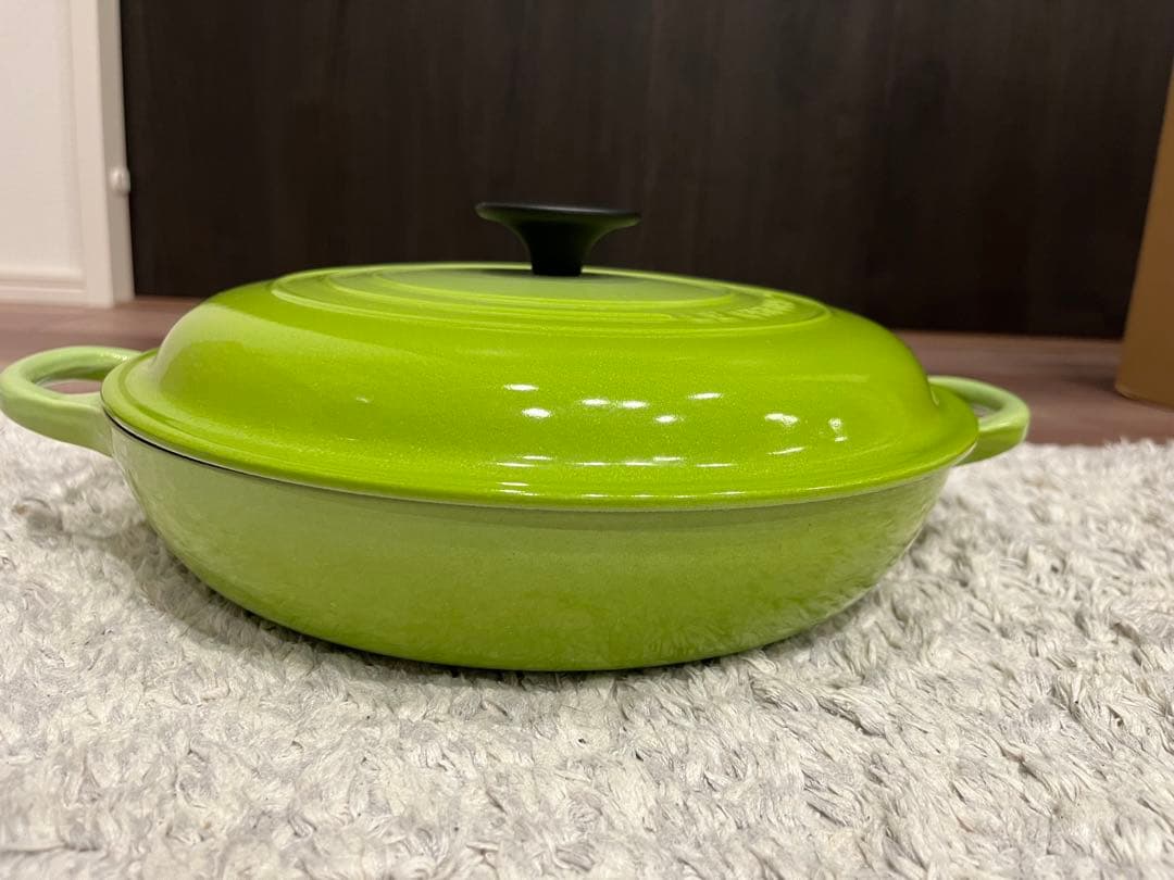ルクルーゼ 26cm ビュッフェキャセロール グリーン 両手鍋