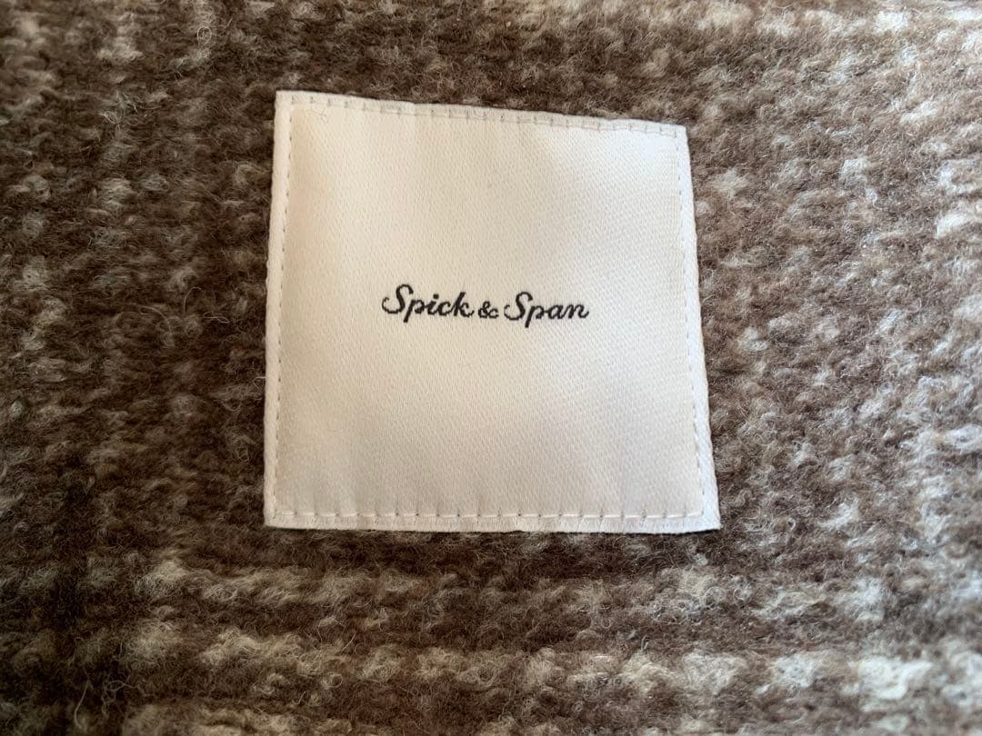 Spick & Span Wスライバーチェックハーフコート　36