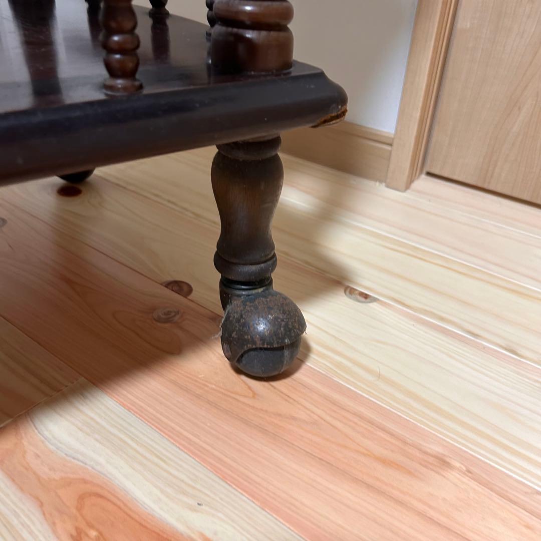 【送料込み】飛騨産業　アンティーク　天然木　キッチンワゴン　ダークブラウン