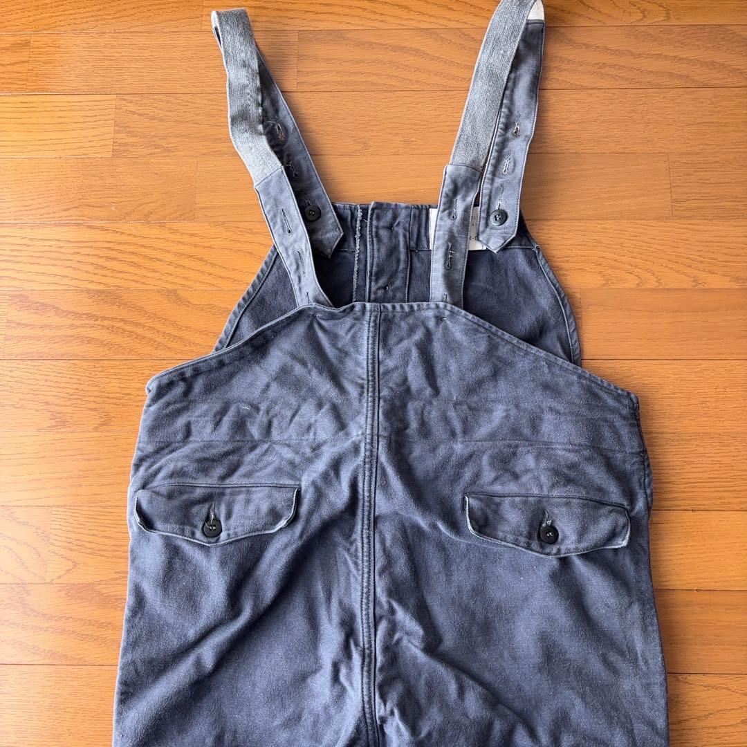 70s ドイツ軍 オーバーオール モールスキン ダブルニー ユーロワーク