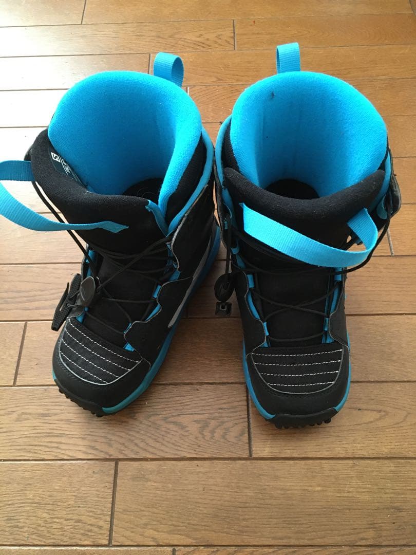 Salomon 子ども用スノーボードブーツ ブラック/ブルー