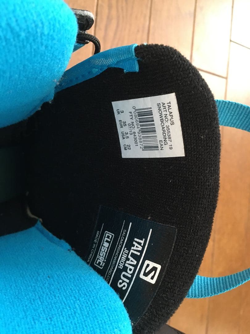 Salomon 子ども用スノーボードブーツ ブラック/ブルー