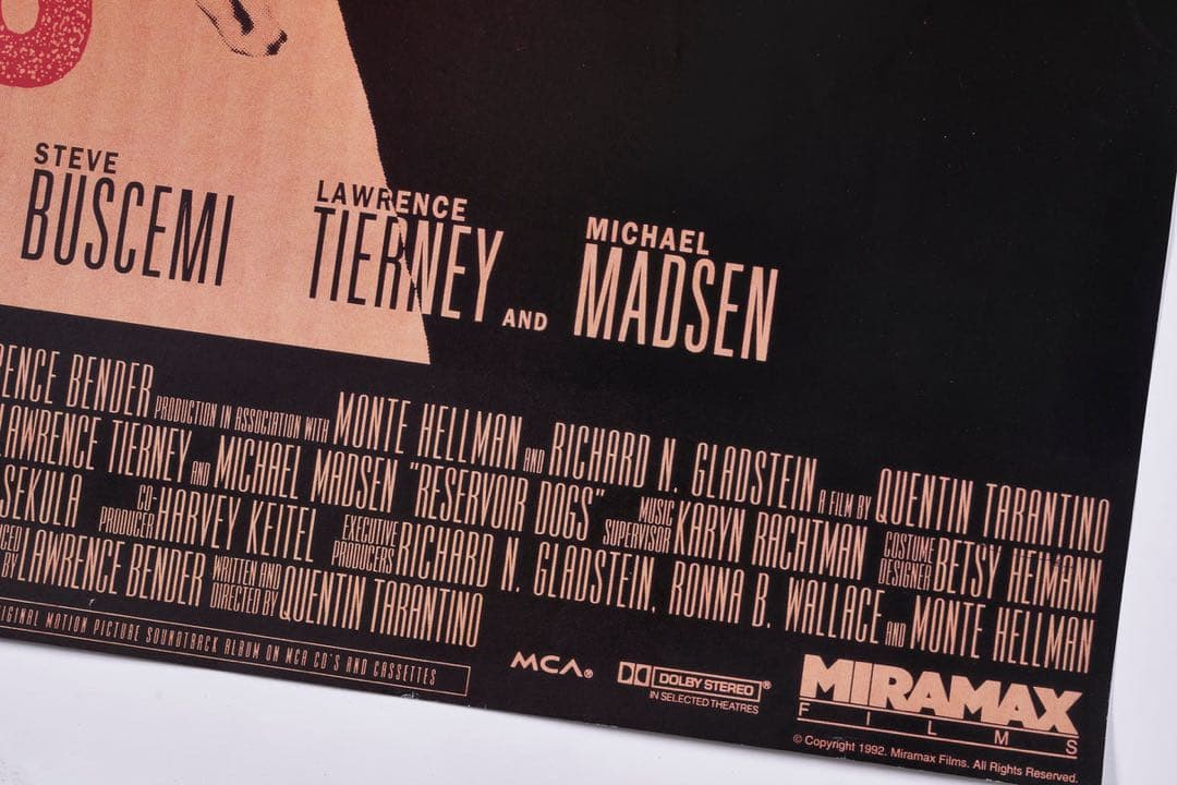 【超貴重】世界10枚限定 レザボアドッグス ヴィンテージ ポスター 額装 当時物