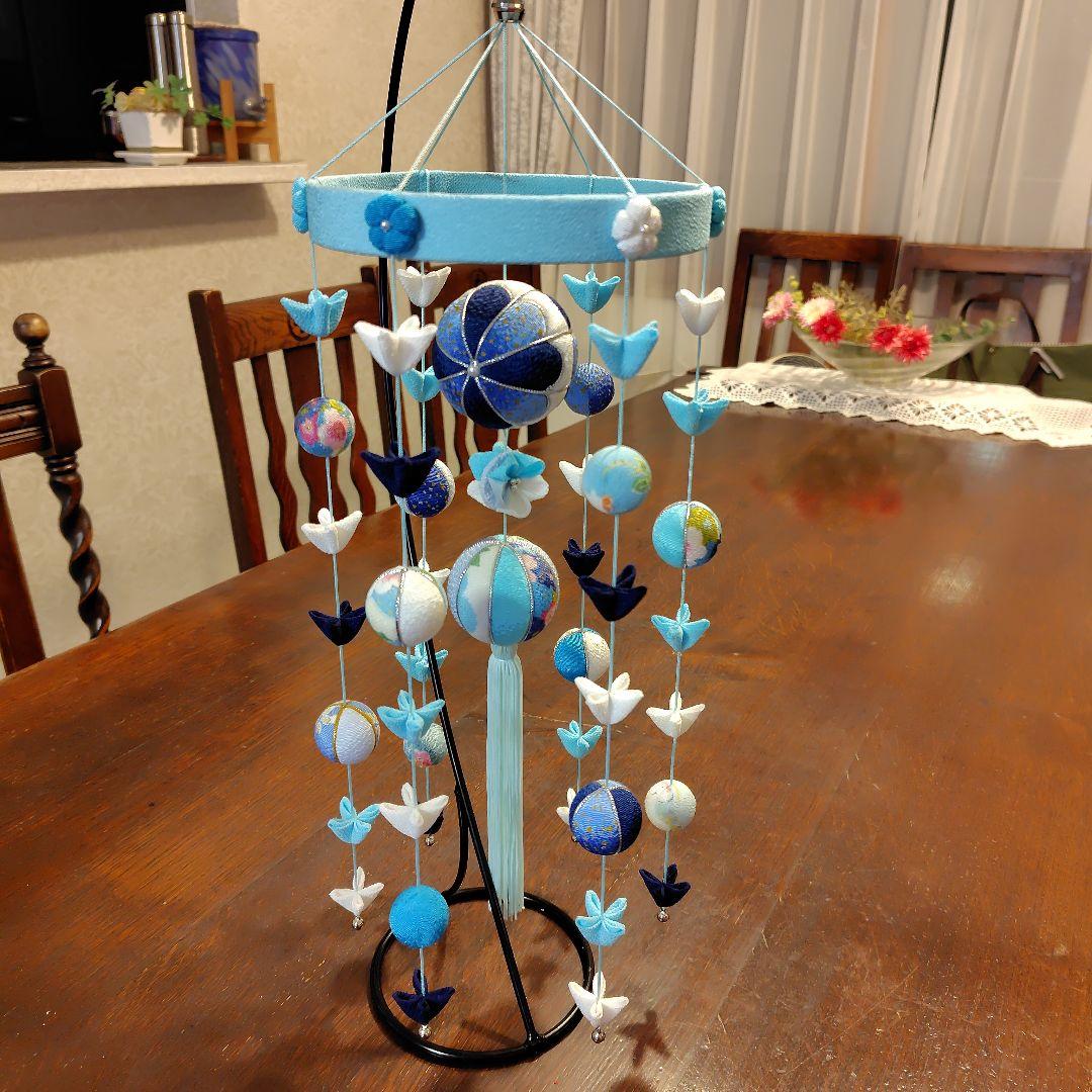 ちりめん細工　クリスマスの下げ飾りと 夏の下げ飾り　　おーさかーな