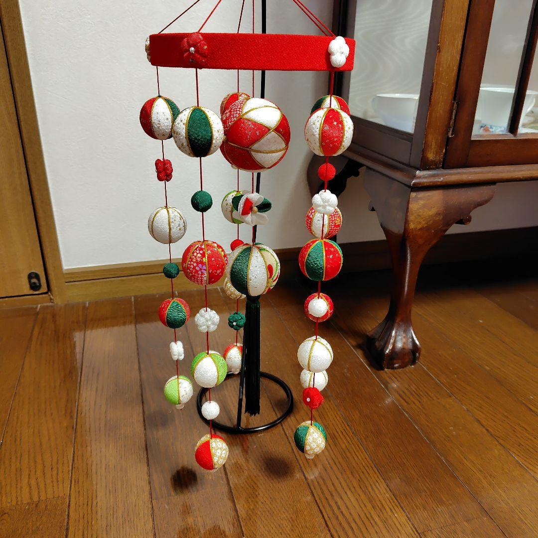 ちりめん細工　クリスマスの下げ飾りと 夏の下げ飾り　　おーさかーな