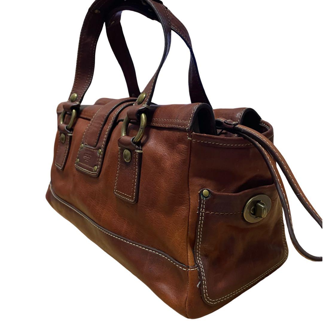 バッグ 65th Coach Flap Legacy Satchel Bag Brown