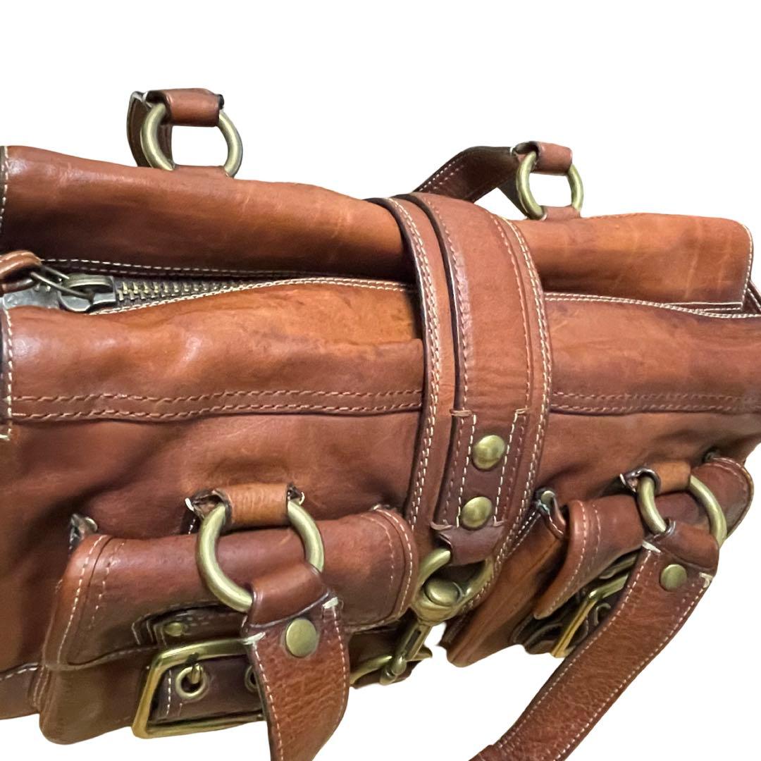 バッグ 65th Coach Flap Legacy Satchel Bag Brown