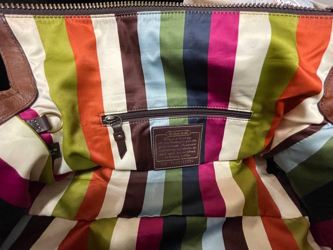 バッグ 65th Coach Flap Legacy Satchel Bag Brown