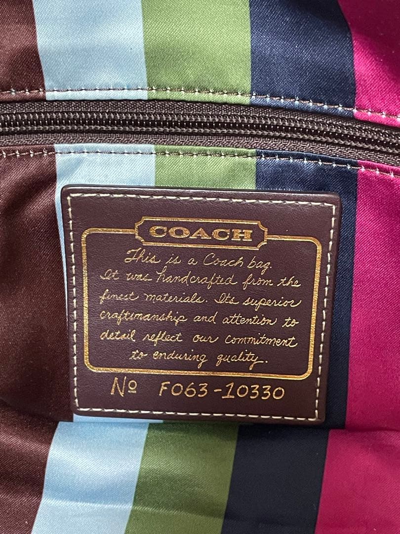 バッグ 65th Coach Flap Legacy Satchel Bag Brown