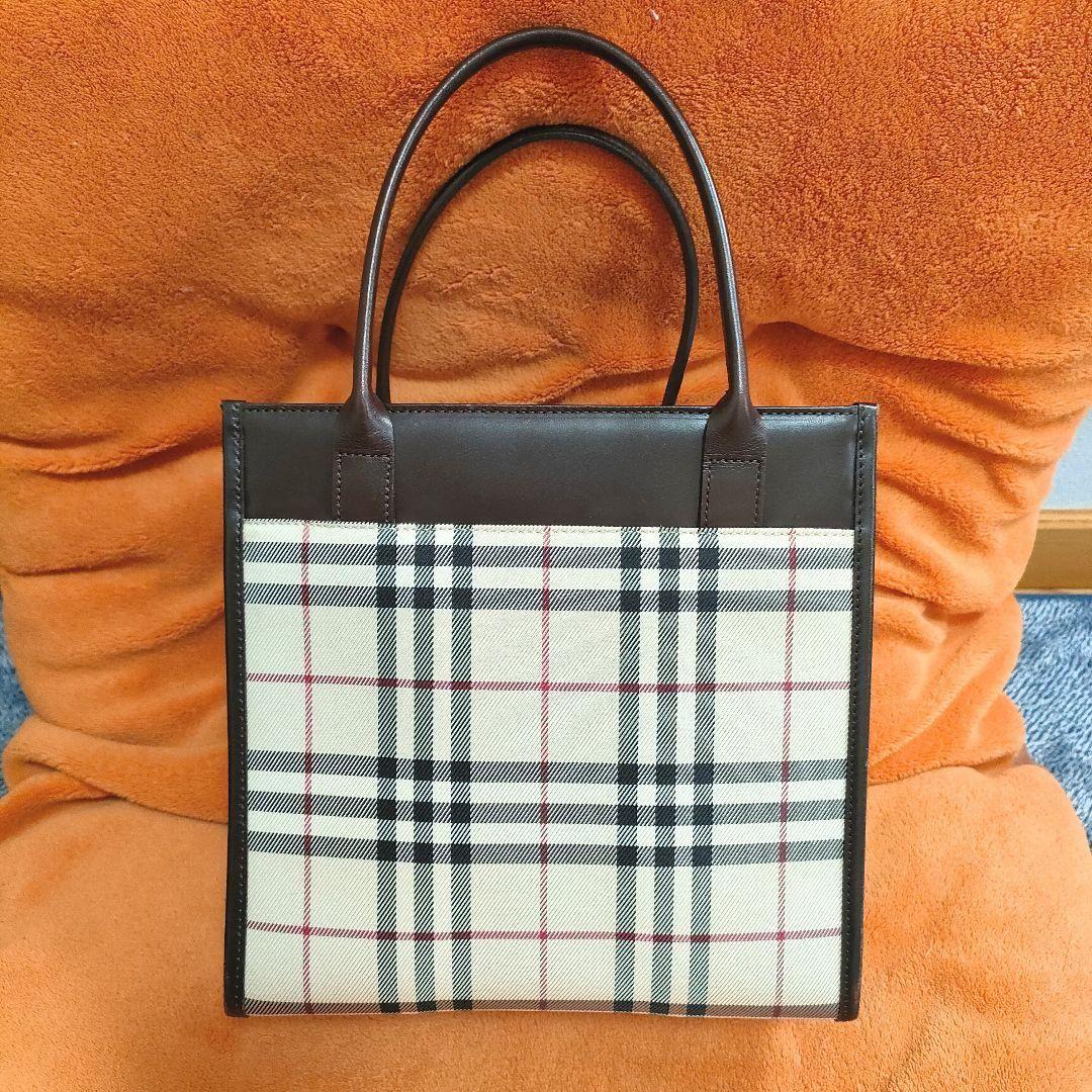 美品 バーバリー ハンドバッグ ノバチェック トートバッグ BURBERRY