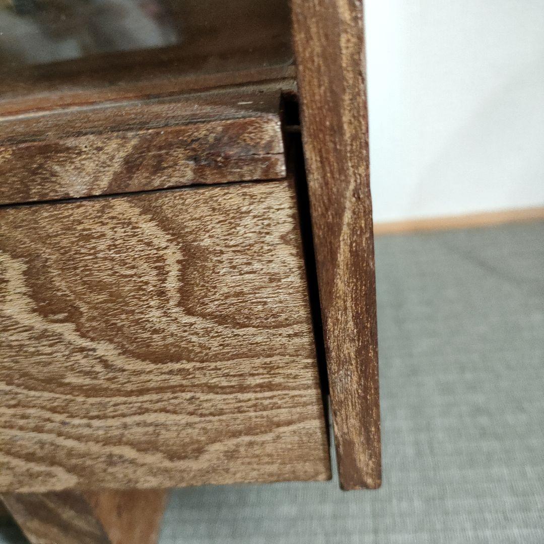 木製ガラス扉収納キャビネット