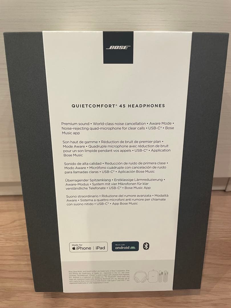 BOSE QUIETCOMFORT45 HEAD PHONES未開封新品