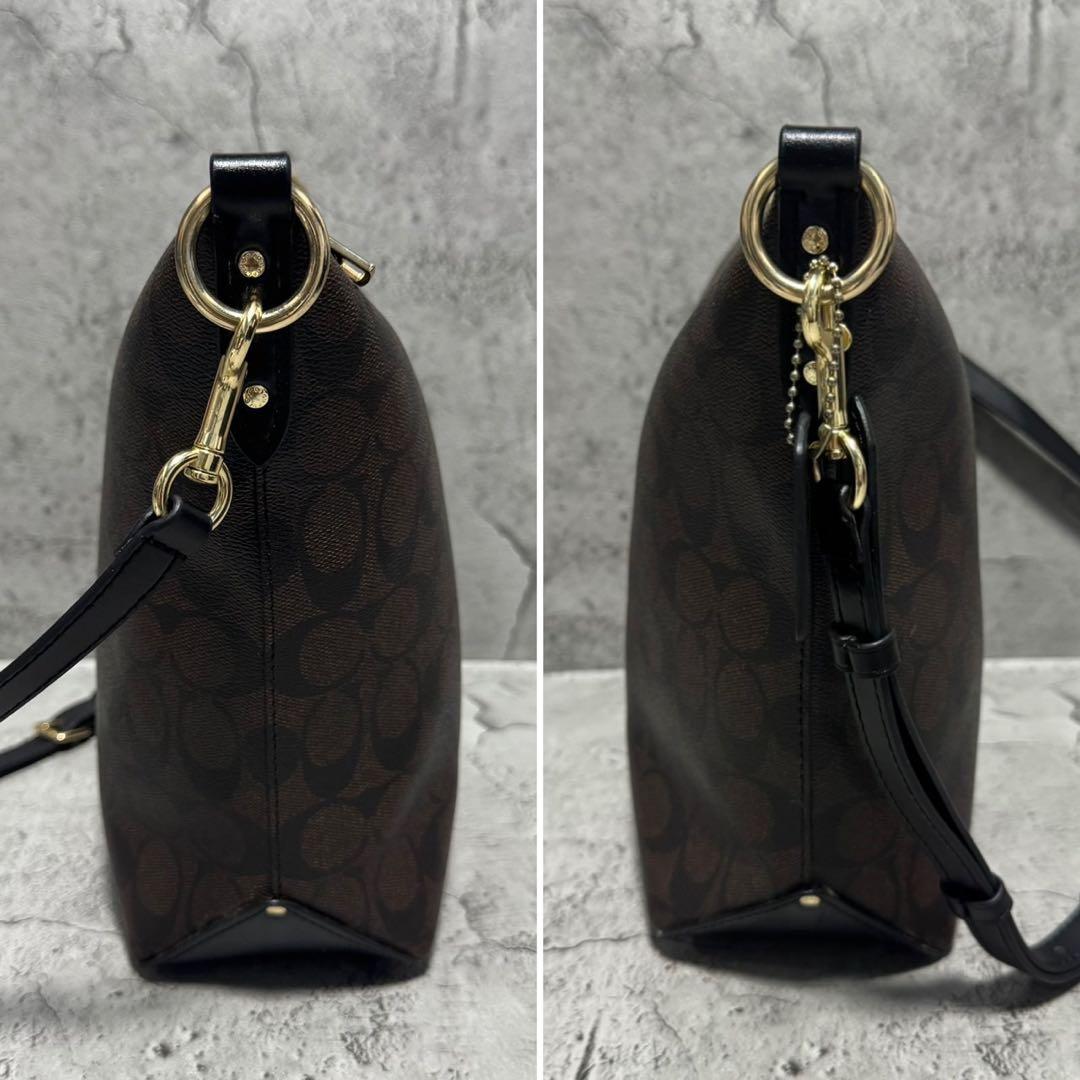 未使用級✨️コーチ バケットバッグ ショルダー 肩がけ PVC レザー 黒