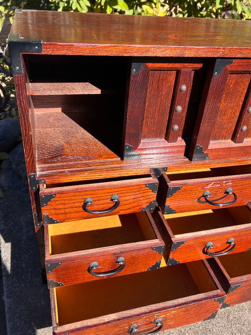 民芸調 木製 小箪笥 引き出し多数 和風インテリア