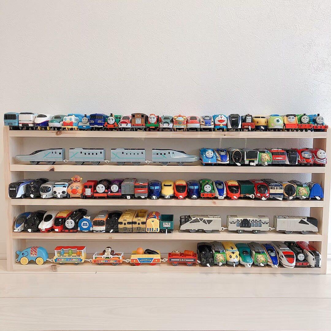 ＊大容量＊100台以上収納！プラレール収納棚/トミカ収納棚/おもちゃ棚/